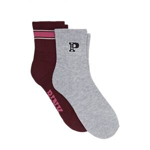 Victoria’s Secret PINK 2-Pack Quarter Socks